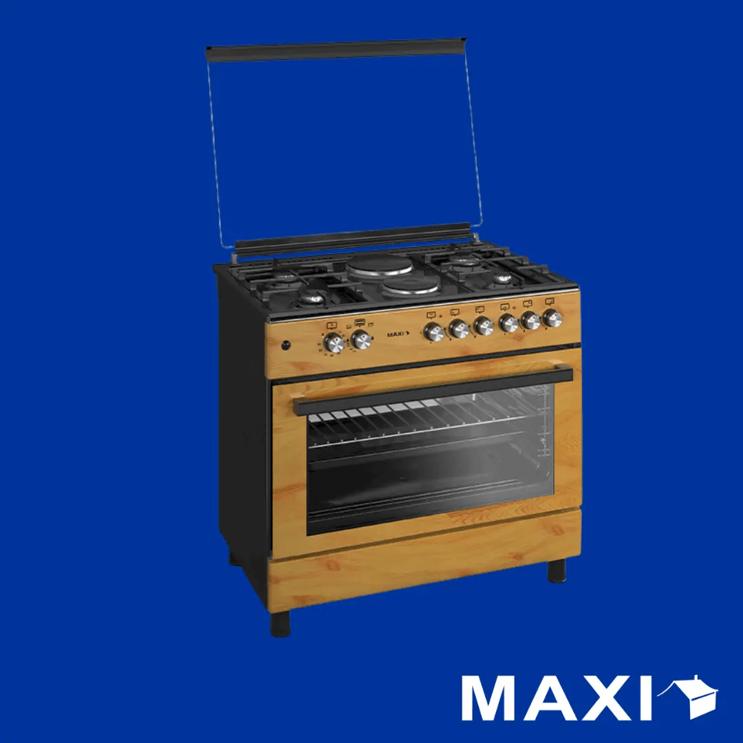 Maxi Gas Cooker 60x90 CM (4+2) Burners Wood (TR) MAXI60X90TR42WOOD