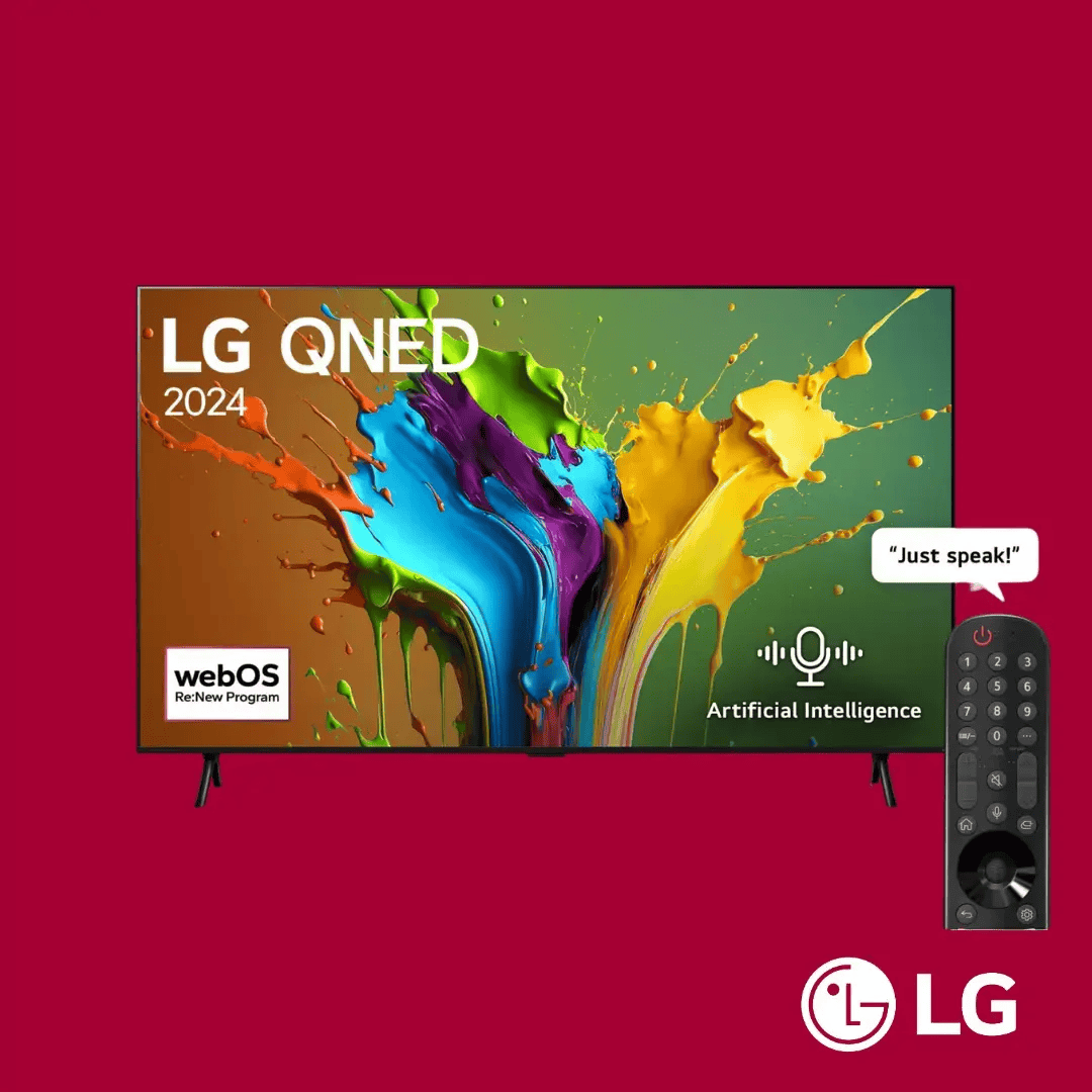 LG TV QNED 86 Inch QNED80T6B 4K Smart TV AI Magic Remote webOS24 LGTV86QNED80T6B