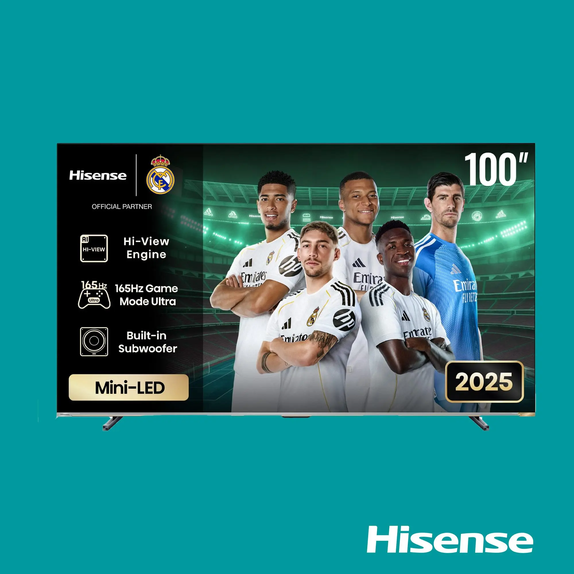 Hisense Television ULED 100 Inch U7Q 4K Smart MINI LED VRR Gaming TV HISTV100U7Q